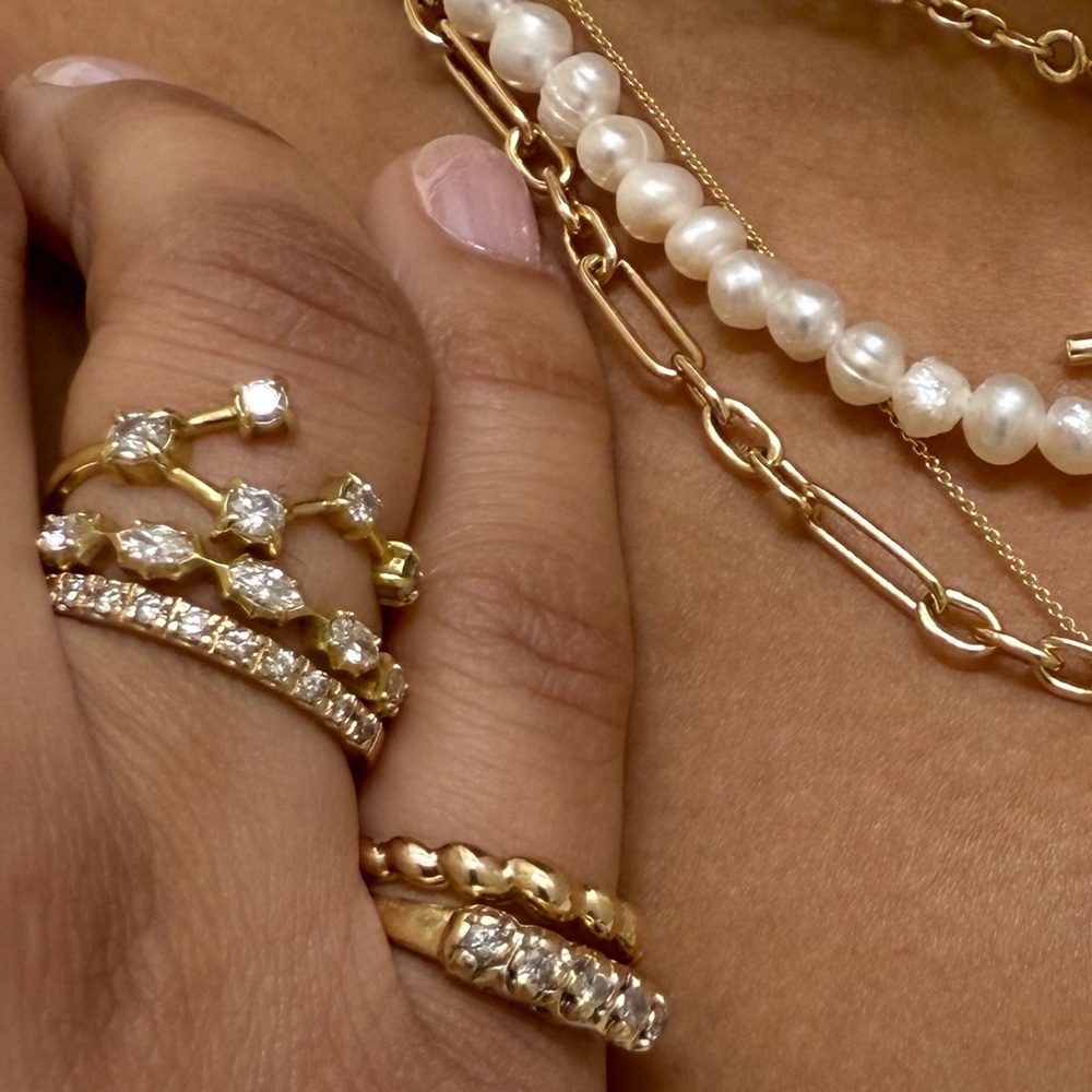 ❗️SOLD❗️RARE Logan Hollowell Big Dipper Cobstellation Ring 18k gold Prong Set - Picture 4 of 4